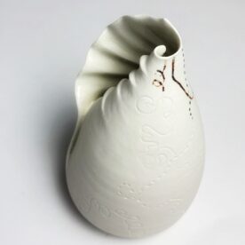 Kirsty Manger Blanc Sandscript Porcelain 23 x 17 x 16cm $350