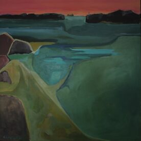 Gordon Lingard Always a Way Through Acrylic on canvas 78 x 78cm Natural frame $1,700