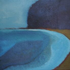 Gordon Lingard Small Boat, Big Ocean Acrylic on Canvas 36 x 49cm Natural frame $525 sold