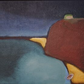 Gordon Lingard Wherever I Lay My Boat, That's my Home Acrylic 36 x 49cm Framed in Oak $525