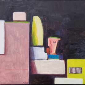 Frank Burgers To Fall Silent Oil on linen 455 x 760mm Hardwood $2,400